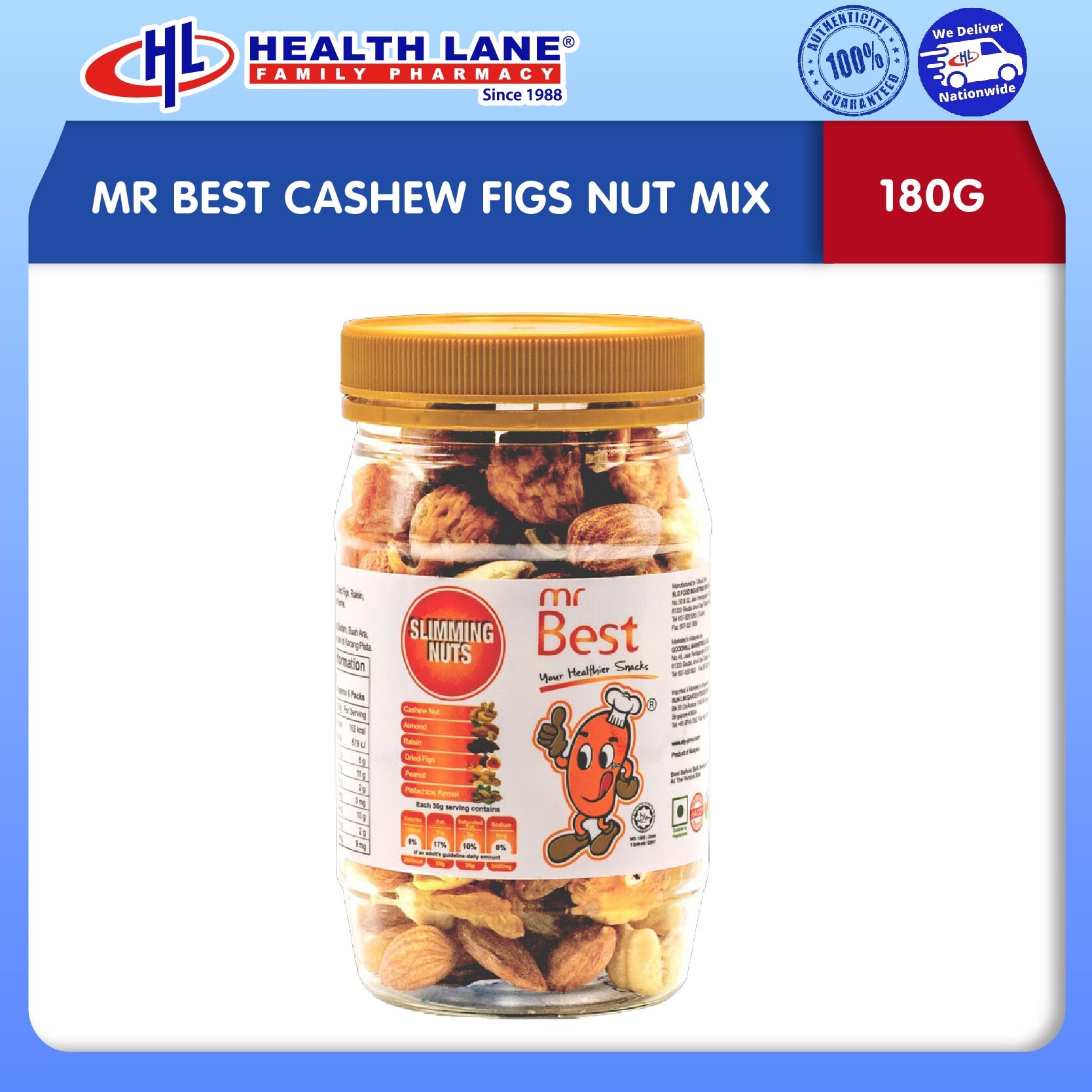 MR BEST CASHEW FIGS NUT MIX (180G)